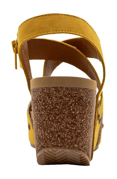 Shop Volatile Sunkissed Water Resistant Wedge Platform Sandal In Mustard