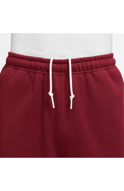 Shop Nike Solo Swoosh Fleece Sweatpants In Team Red/ White