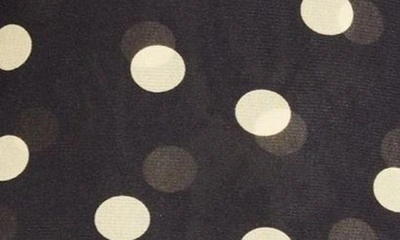 Shop Stella Mccartney Polka Dot Mock Neck Nylon Top In Black/white Polka Dot
