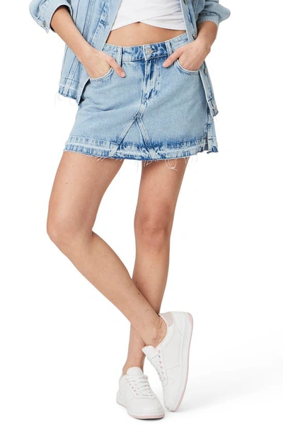 Shop Paige Jessie Denim Miniskirt In Fifi Distressed
