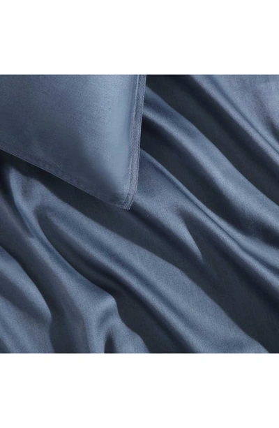 Shop Calvin Klein Organic Earth Cotton Sateen Duvet Cover & Shams Set In Dark Blue