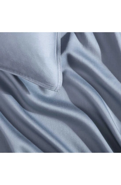 Calvin Klein Earth Collection Cotton Sateen 3 Piece Duvet Cover Set, Queen In Blue