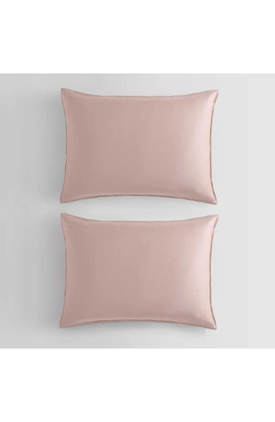 Calvin Klein Earth Collection Cotton Sateen 3 Piece Duvet Cover Set, Queen In Pink
