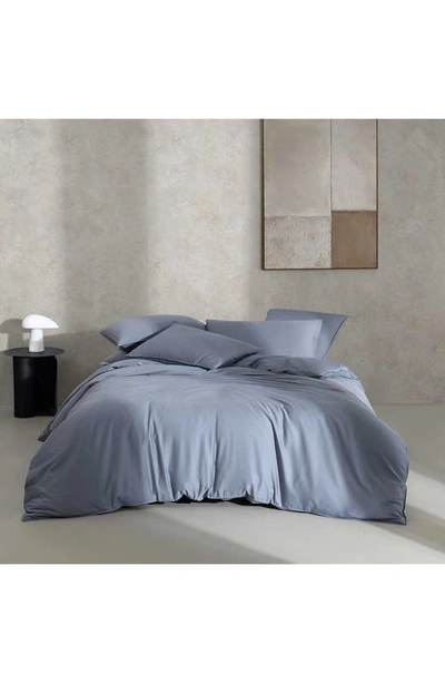 Shop Calvin Klein Organic Earth Cotton Sateen Duvet Cover & Shams Set In Blue