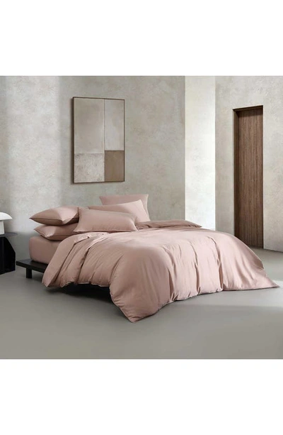 Calvin Klein Earth Collection Cotton Sateen 3 Piece Duvet Cover Set, Queen In Pink