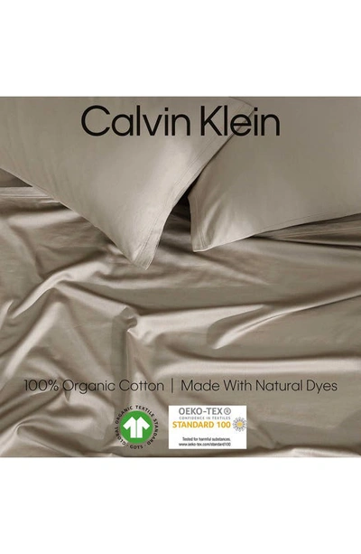 Shop Calvin Klein Organic Earth Cotton Sateen Sheet Set In Brown