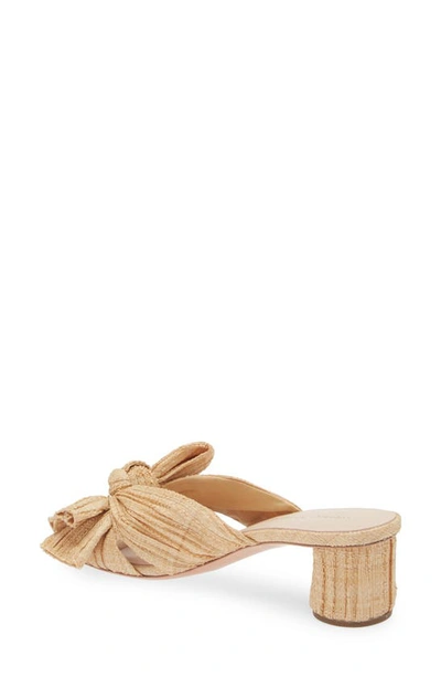 Shop Loeffler Randall Emilia Knot Raffia Slide Sandal In Natural