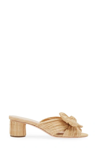 Loeffler Randall Emilia Pleated Bow Sandals In Natural