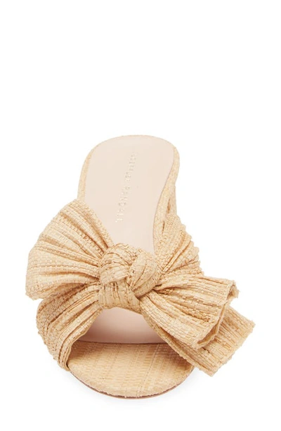 Loeffler Randall Emilia Pleated Bow Sandals In Natural