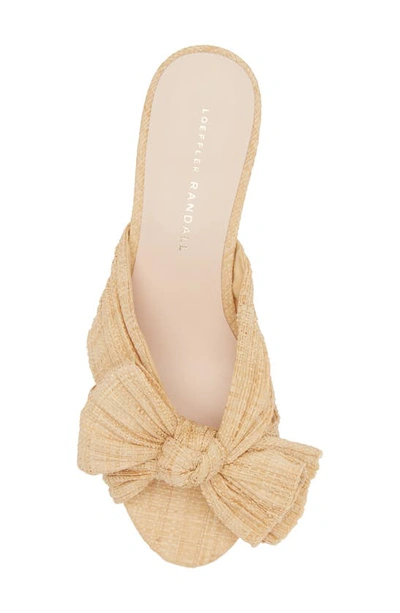 Loeffler Randall Emilia Pleated Bow Sandals In Natural