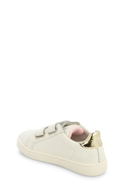 Shop Naturino Pinn Sneaker In White-pink-platinum