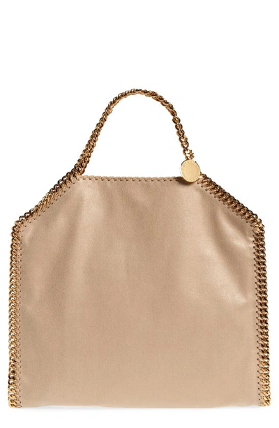 Shop Stella Mccartney Falabella Faux Leather Foldover Tote In 9300 Butter Cream