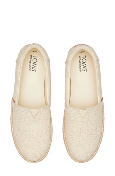 Toms Valcia Platform Espadrille In Natural