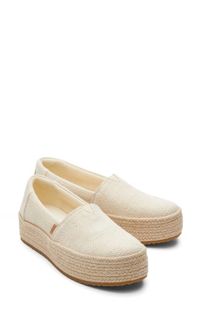 Toms Valcia Platform Espadrille In Natural