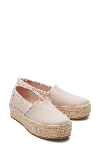 Shop Toms Valencia Platform Espadrille In Pink