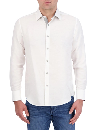 Shop Robert Graham Poseidon Long Sleeve Button Down Shirt In White