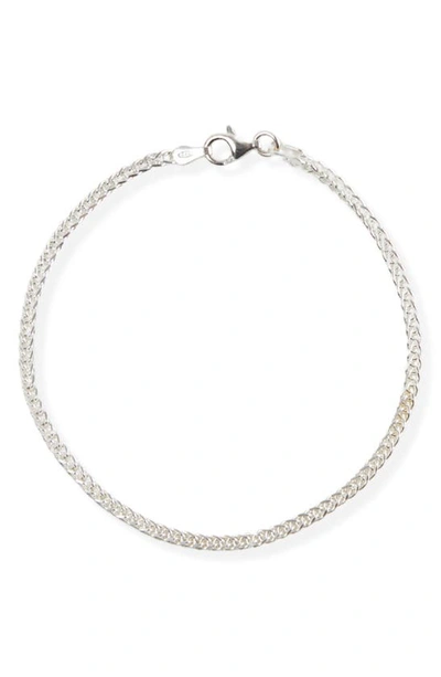 Shop Argento Vivo Sterling Silver Spiga Chain Bracelet In Silver