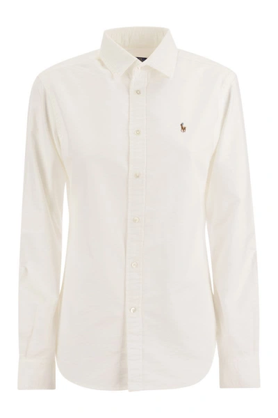 Shop Polo Ralph Lauren Classic-fit Oxford Shirt In White