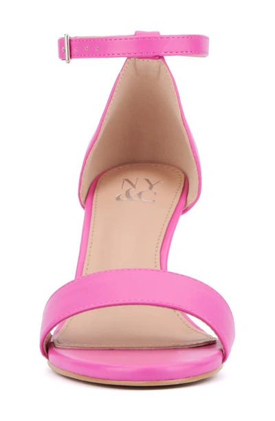 New York And Company Sharona Wedge Sandal In Vivid Berry