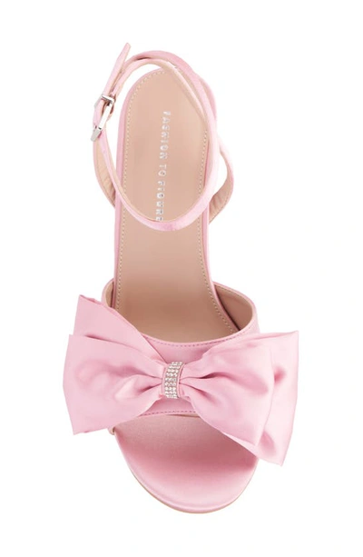 Shop Fashion To Figure Tatiana Bow Ankle Strap Sandal In Light Pink