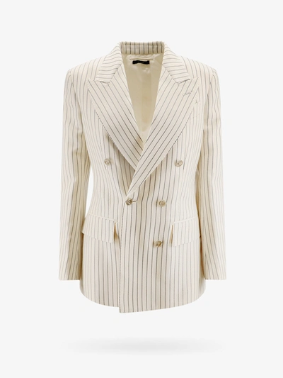 Shop Tom Ford Jacket In White