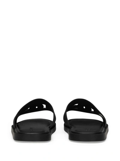 Shop Dolce & Gabbana Open Toe Slide Sandals In Black