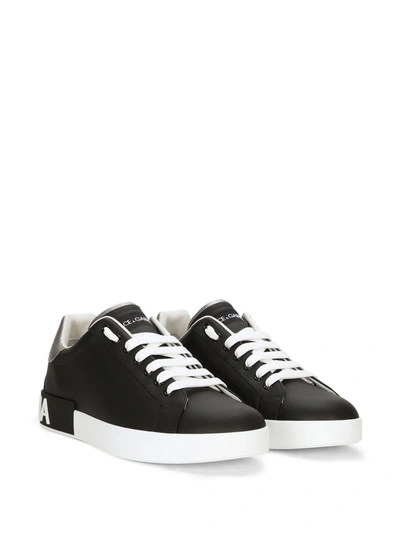 Shop Dolce & Gabbana Sneakers With Logo Application In Black