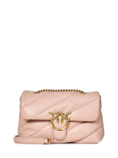 Shop Pinko Classic Love Bag Puff Maxi Quilt Shoulder Bag In Rosa