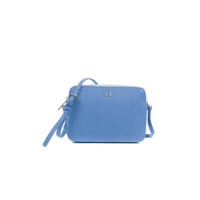 Shop Baldinini Trend Light Blue Leather Di Calfskin Crossbody Bag