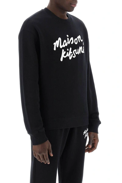 Shop Maison Kitsuné Maison Kitsune Crewneck Sweatshirt With Logo In Black