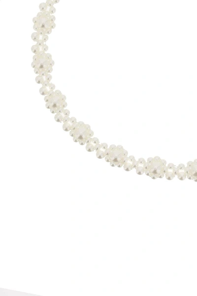 Shop Simone Rocha Daisy Chain Necklace In White