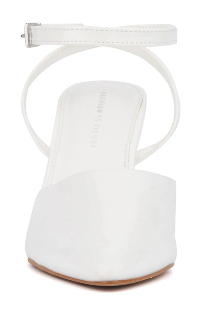 Fashion To Figure Jacki Ankle Strap Pump In White