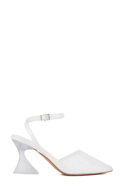 Fashion To Figure Jacki Ankle Strap Pump In White