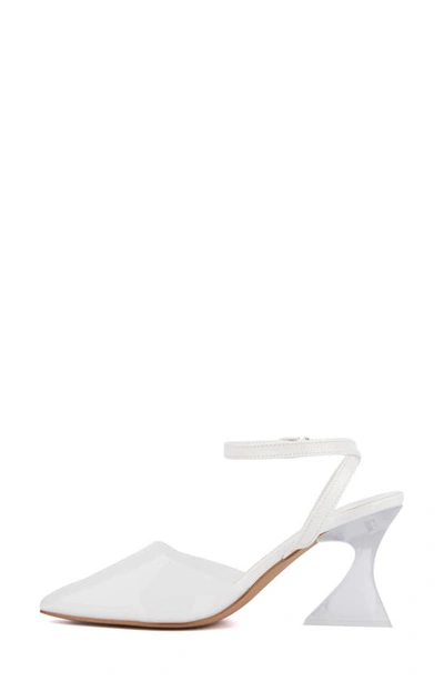 Fashion To Figure Jacki Ankle Strap Pump In White