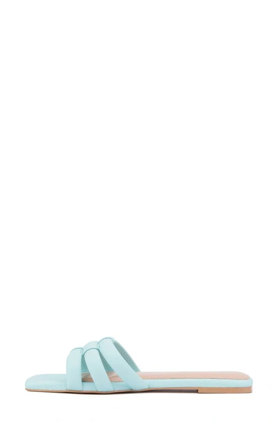 Fashion To Figure Gaiana Slide Sandal In Light Blue