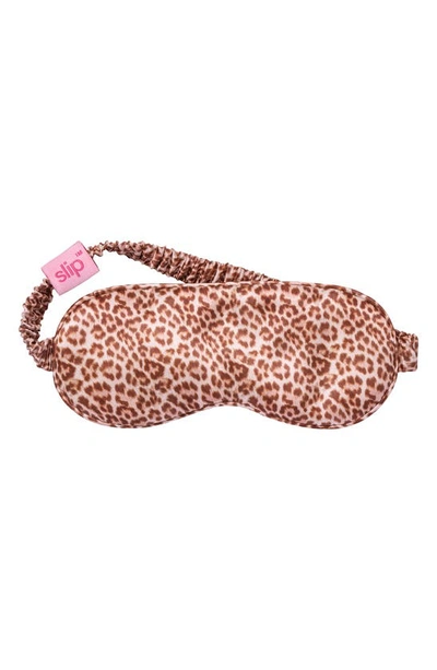 Shop Slip Leopard Print Pure Silk Sleep Mask In Sadie