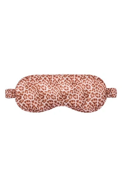 Shop Slip Leopard Print Pure Silk Sleep Mask In Sadie