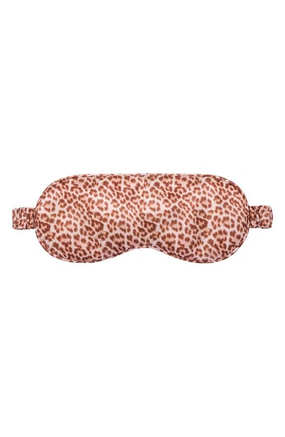 Slip Leopard Print Pure Silk Sleep Mask In Sadie