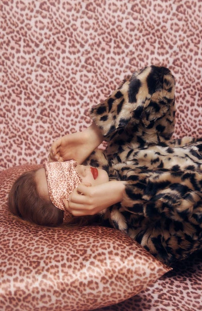 Slip Leopard Print Pure Silk Sleep Mask In Sadie