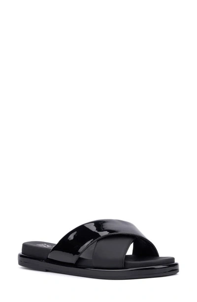Shop New York And Company Geralyn Slide Sandal In Black