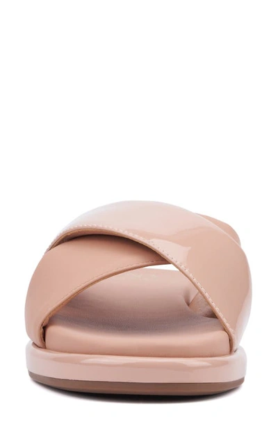 New York And Company Geralyn Slide Sandal In Beige