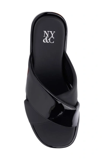Shop New York And Company Geralyn Slide Sandal In Black