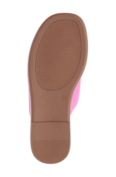 Shop New York And Company Geralyn Slide Sandal In Vivid Berry