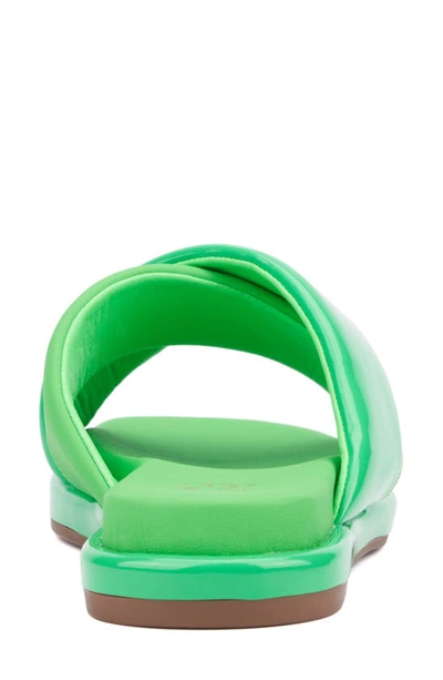 Shop New York And Company Geralyn Slide Sandal In Vivid Green