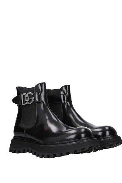 Shop Dolce & Gabbana Ankle Boot Leather Black