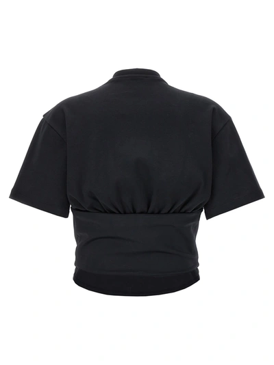Shop Mugler Corset T-shirt Black