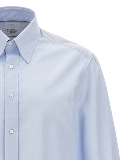 Shop Brunello Cucinelli Cotton Shirt Shirt, Blouse Light Blue