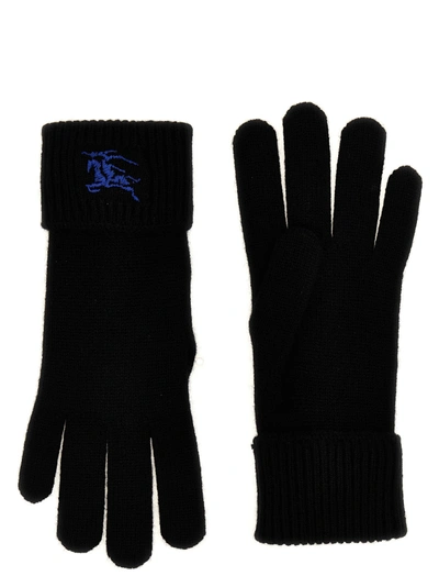 Shop Burberry Equestrian Knight Design Gloves Black