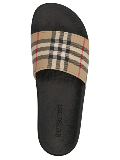 Shop Burberry Furley Sandals Beige