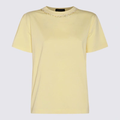 Shop Fabiana Filippi Yellow Cotton T-shirt